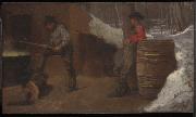 Eastman Johnson The Sugar Camp USA oil painting artist